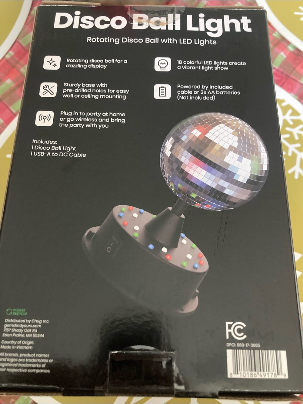 Disco Ball Light Rotating LED Party Light - Silver - Picture 4 of 13